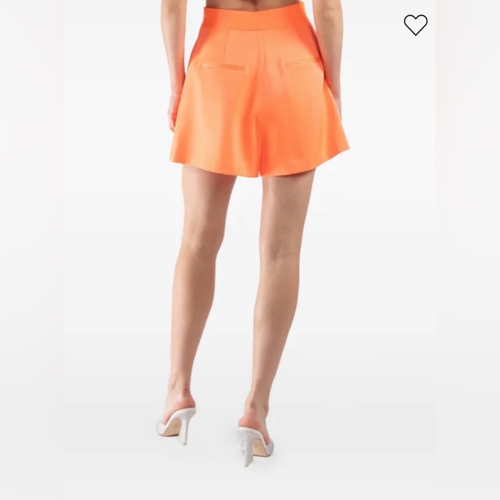 🧡NWT Alex Perry High Waist Coral Pleated Shorts - Picture 3 of 9